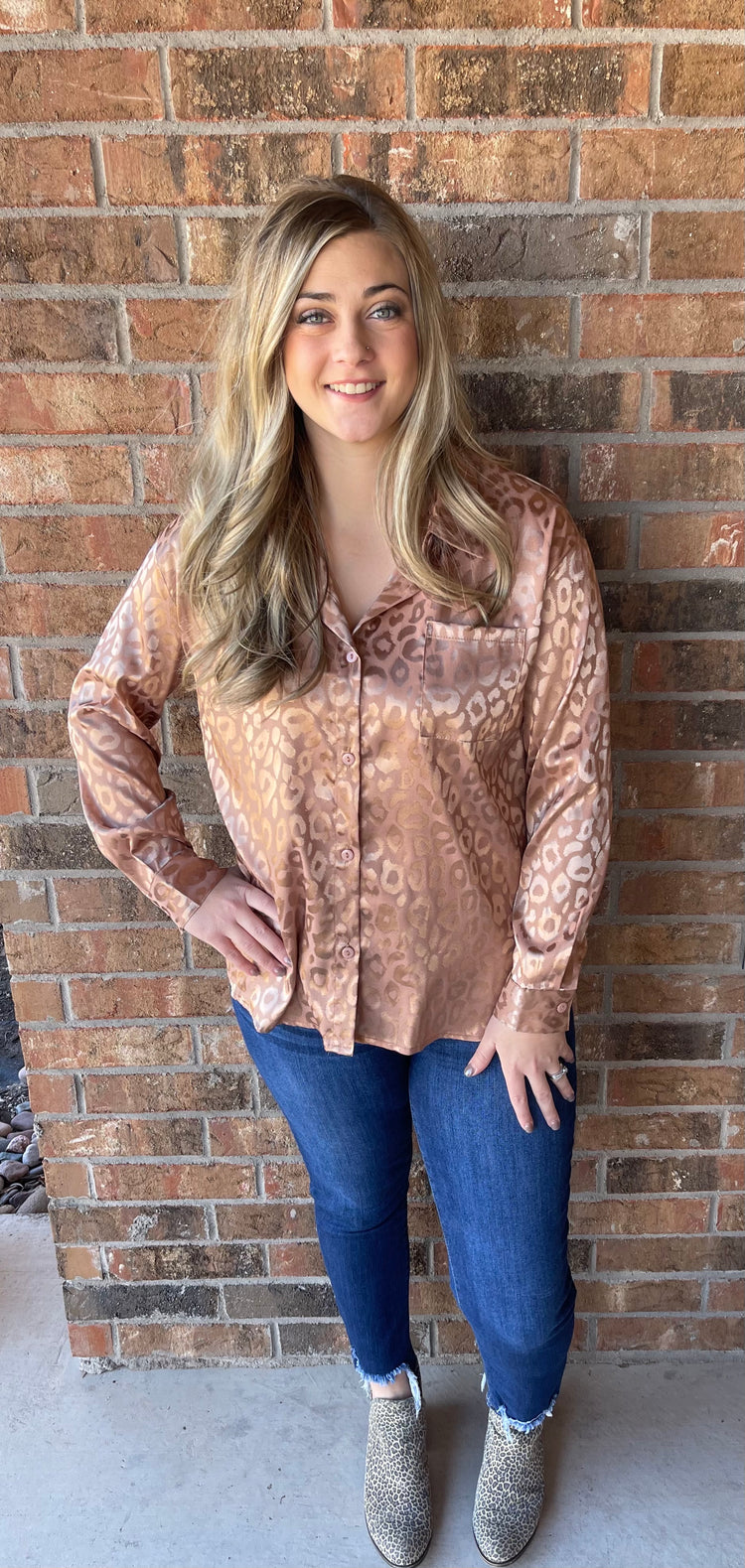 Animal Print Button Up