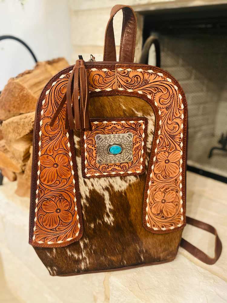 Genuine Leather Cowhide Backpack