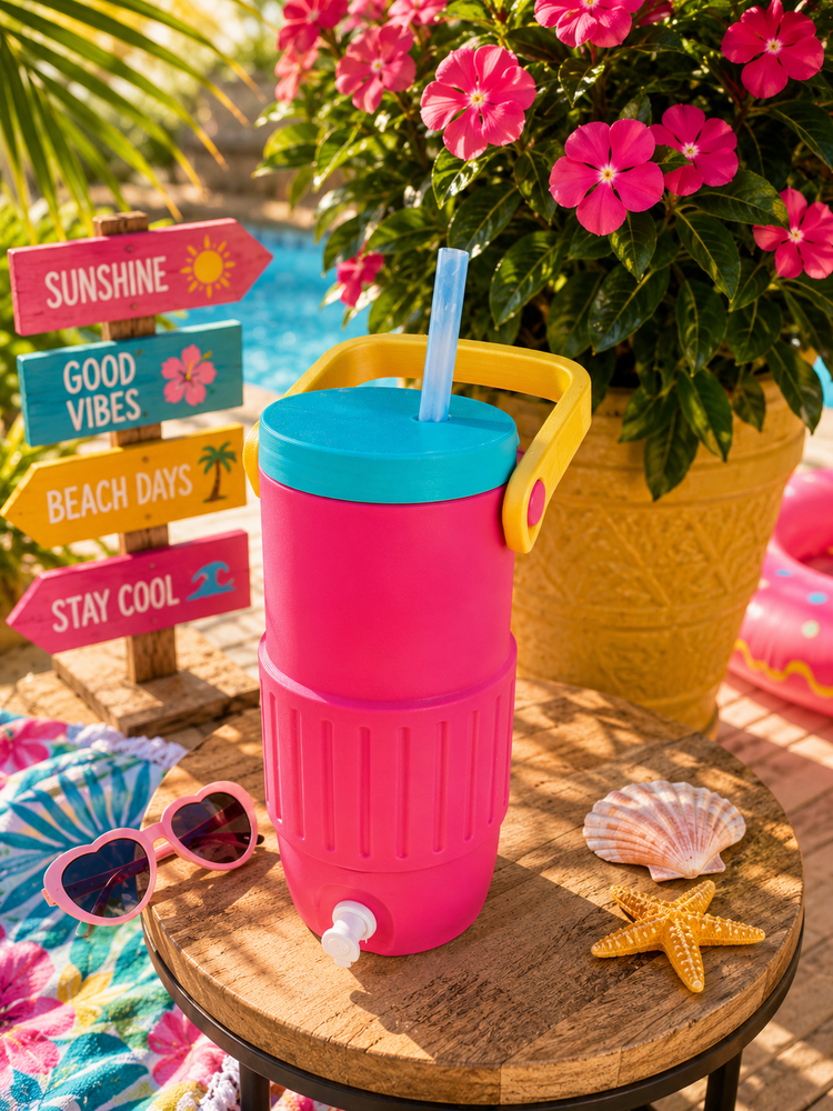 Magenta Slim Can Cooler