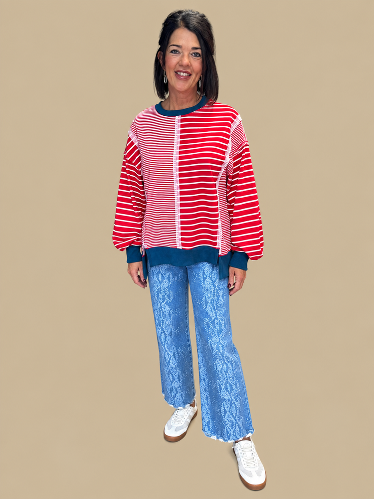 Sweet Stripes & Sassy Vibes Top