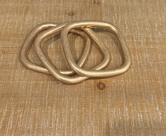 Matte Gold Bangle Bracelets