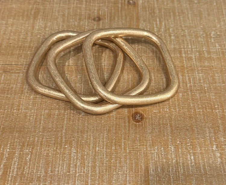 Matte Gold Bangle Bracelets