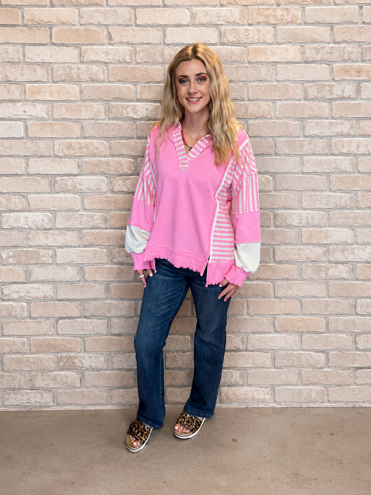 Pretty in Pink Patchwork Top