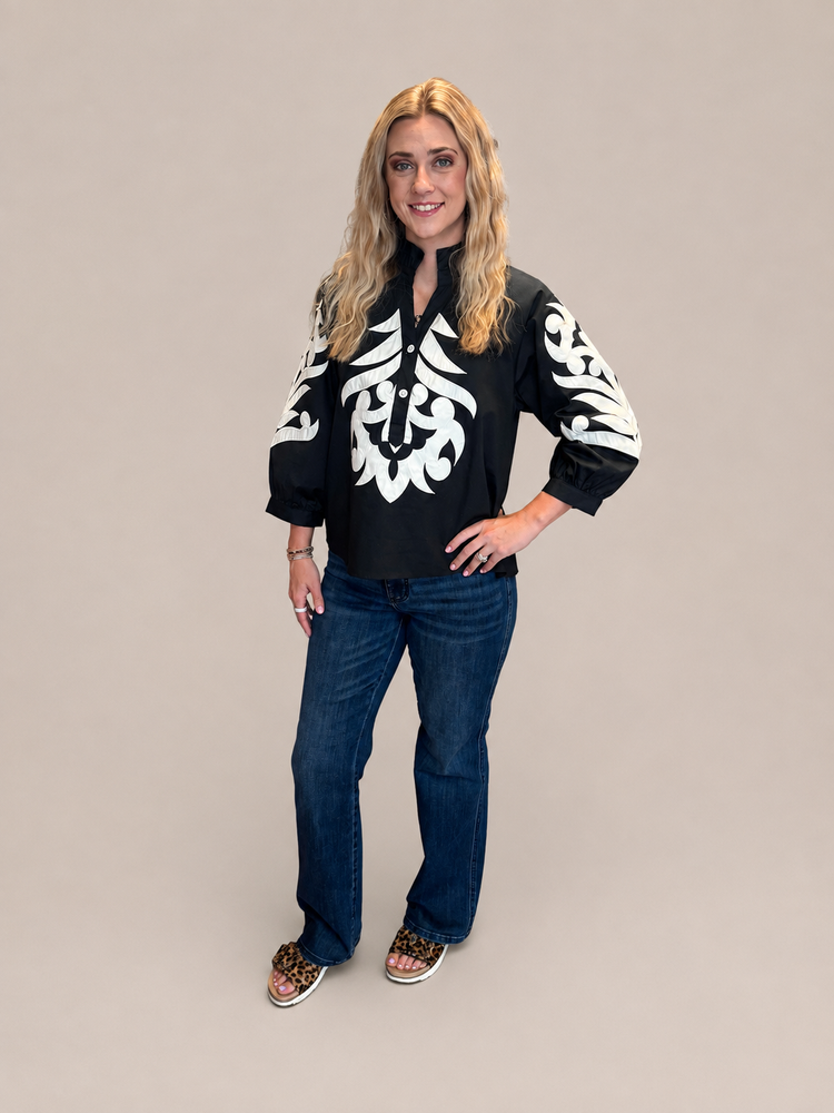 Midnight Magnolia Top