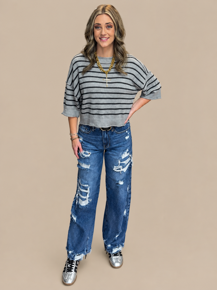 Easy Does It Striped Sweater