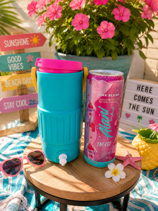 Turquoise Slim Can Cooler