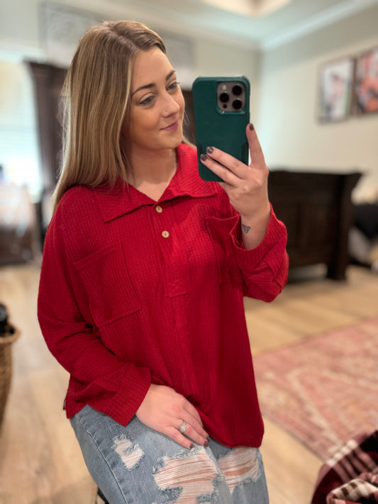 Red Pullover Tunic