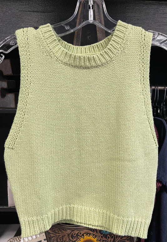 Pistachio Cropped Sweater