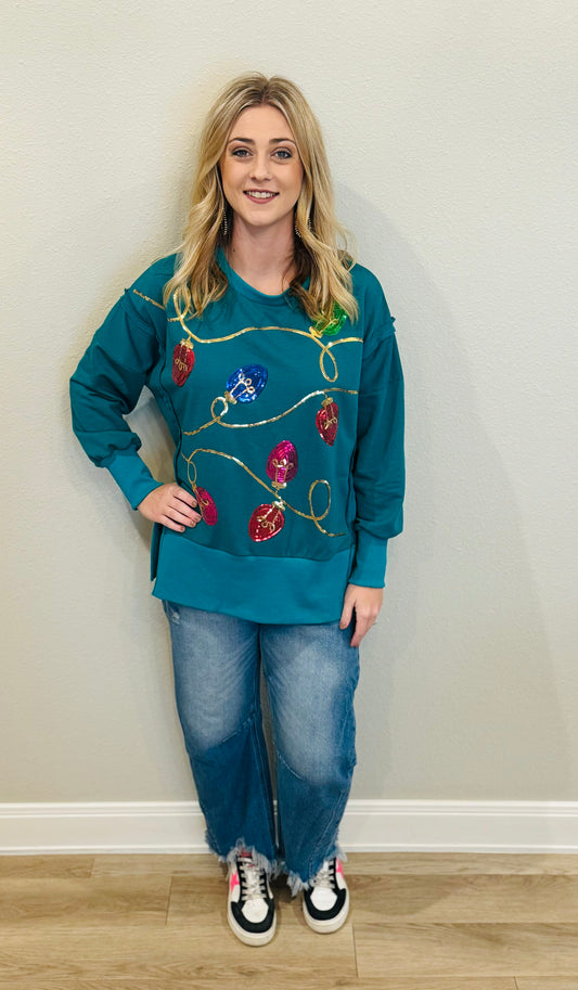 Sequin Light Bulb Sweatshirt