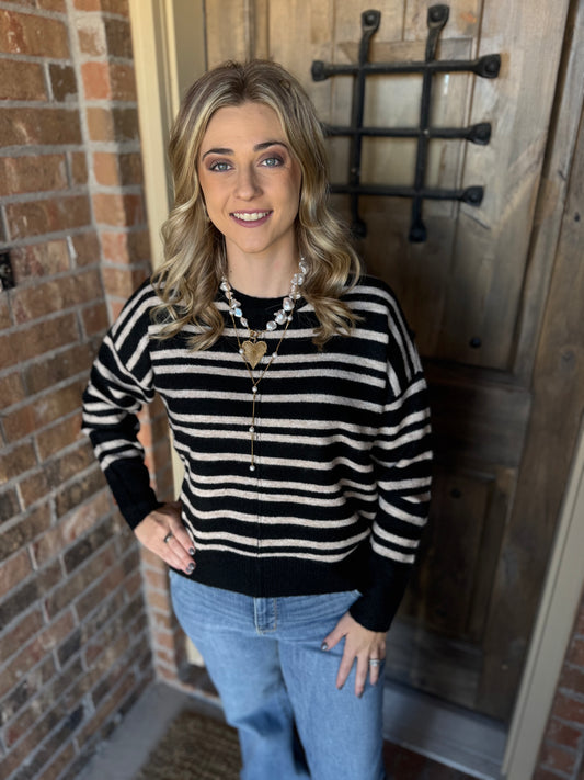 Neutral Striped Sweater