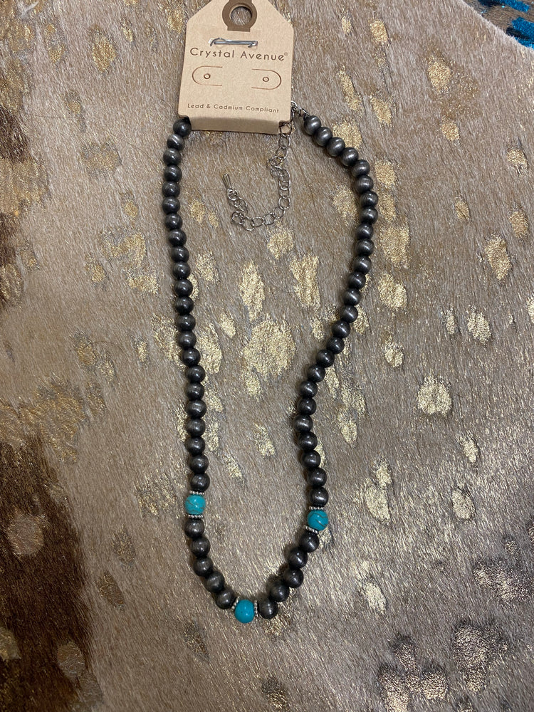 Turquoise and Silver Choker