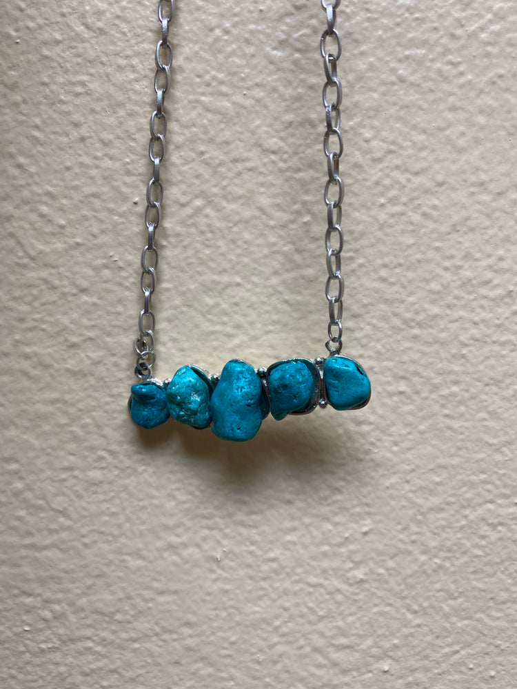 Turquoise Bar Stone Necklace