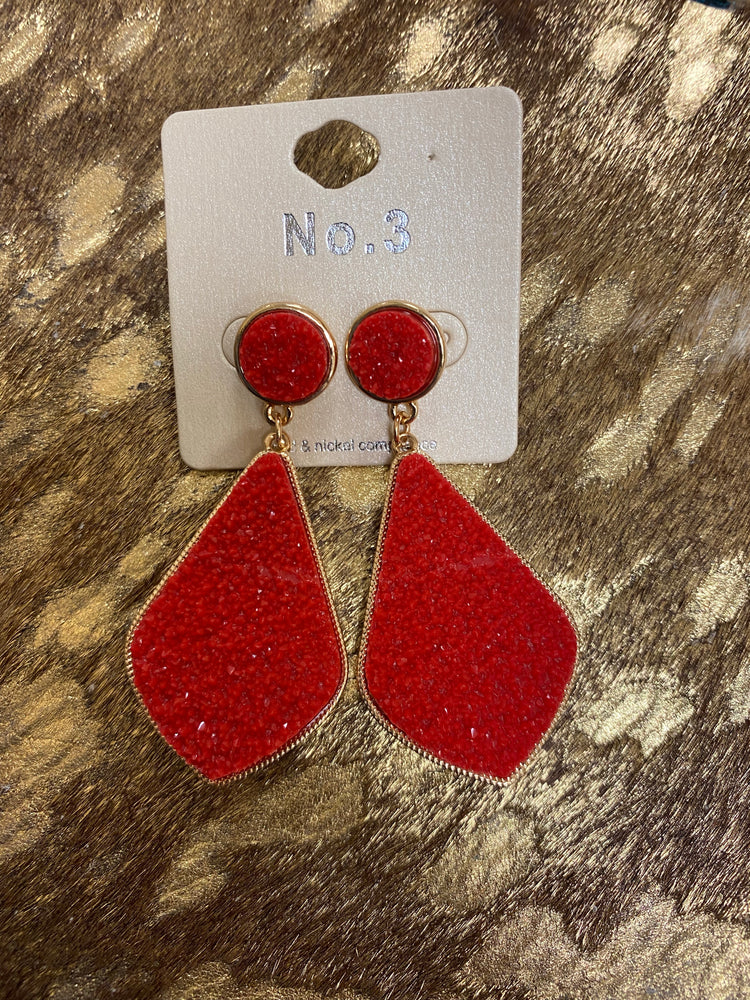 Red Drop Earrings